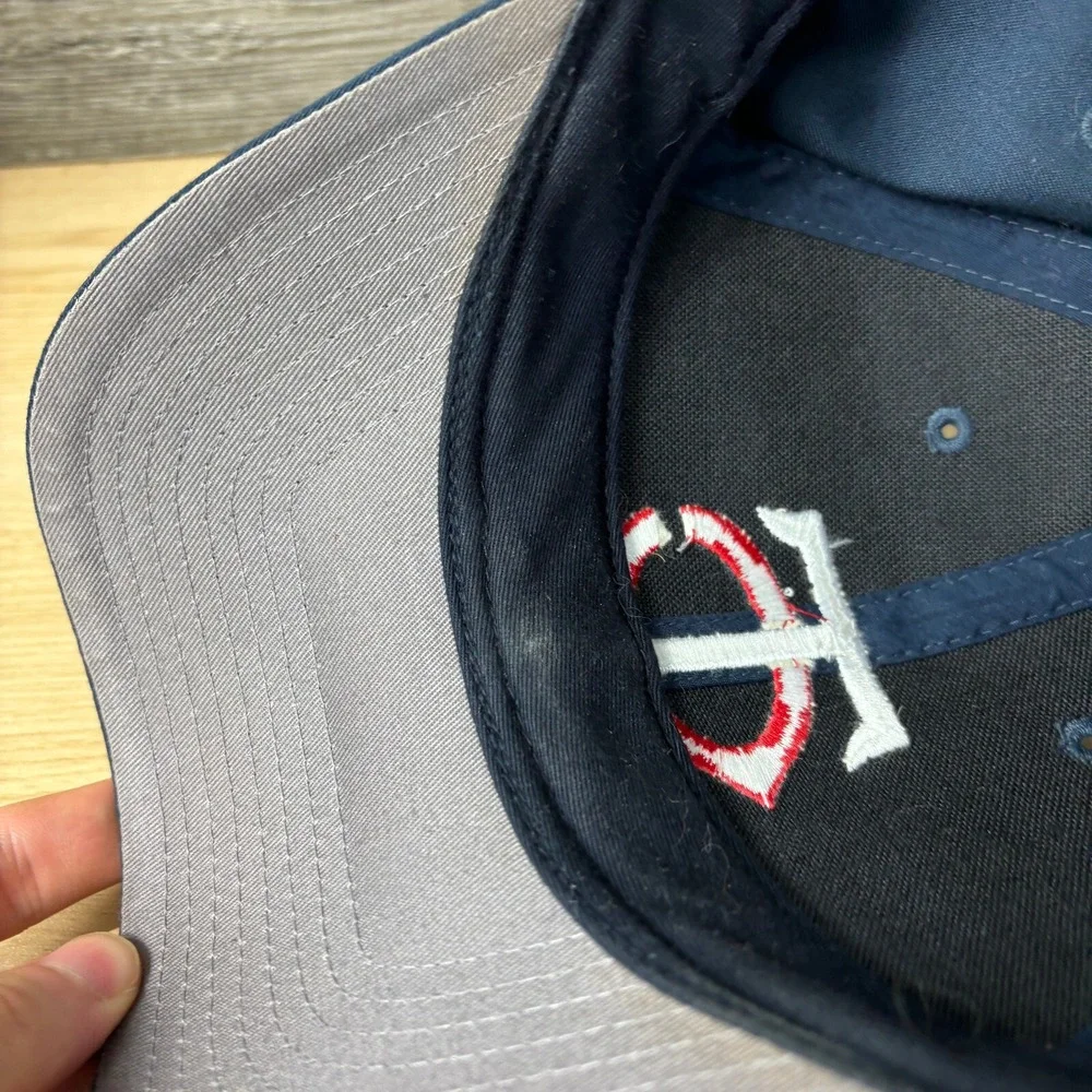 Vintage Minnesota Twins Hat Cap Snapback Blue Red Plain Logo MLB‎ Baseball